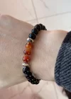 Siyah Ve Kahverengi Boncuklu Erkek Bileklik
