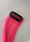 Yan Çıt Çıt Postiş / Neon Pembe Dalgalı / 45 Cm