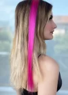 Yan Çıt Çıt Postiş / Pembe Renk / 50 Cm