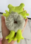 Yeşil Renk Peluş Detaylı Kurbağa Figürlü Simit Toka