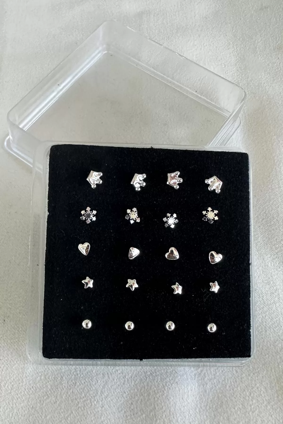 20li Gümüş Renk Karışık Figürlü Hızma Set