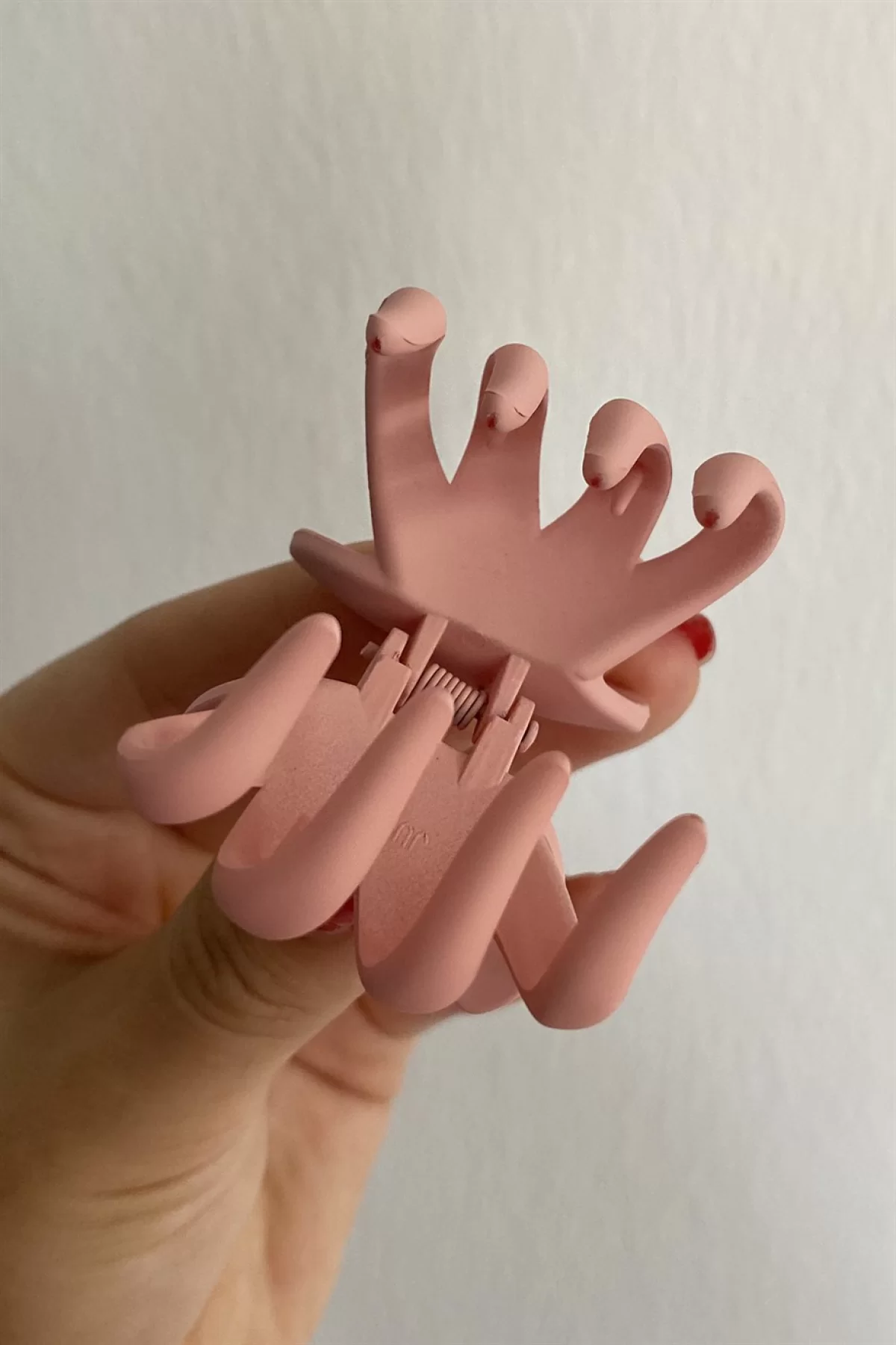 Açık Pembe Renk Kelebek Figürlü Mandal Toka