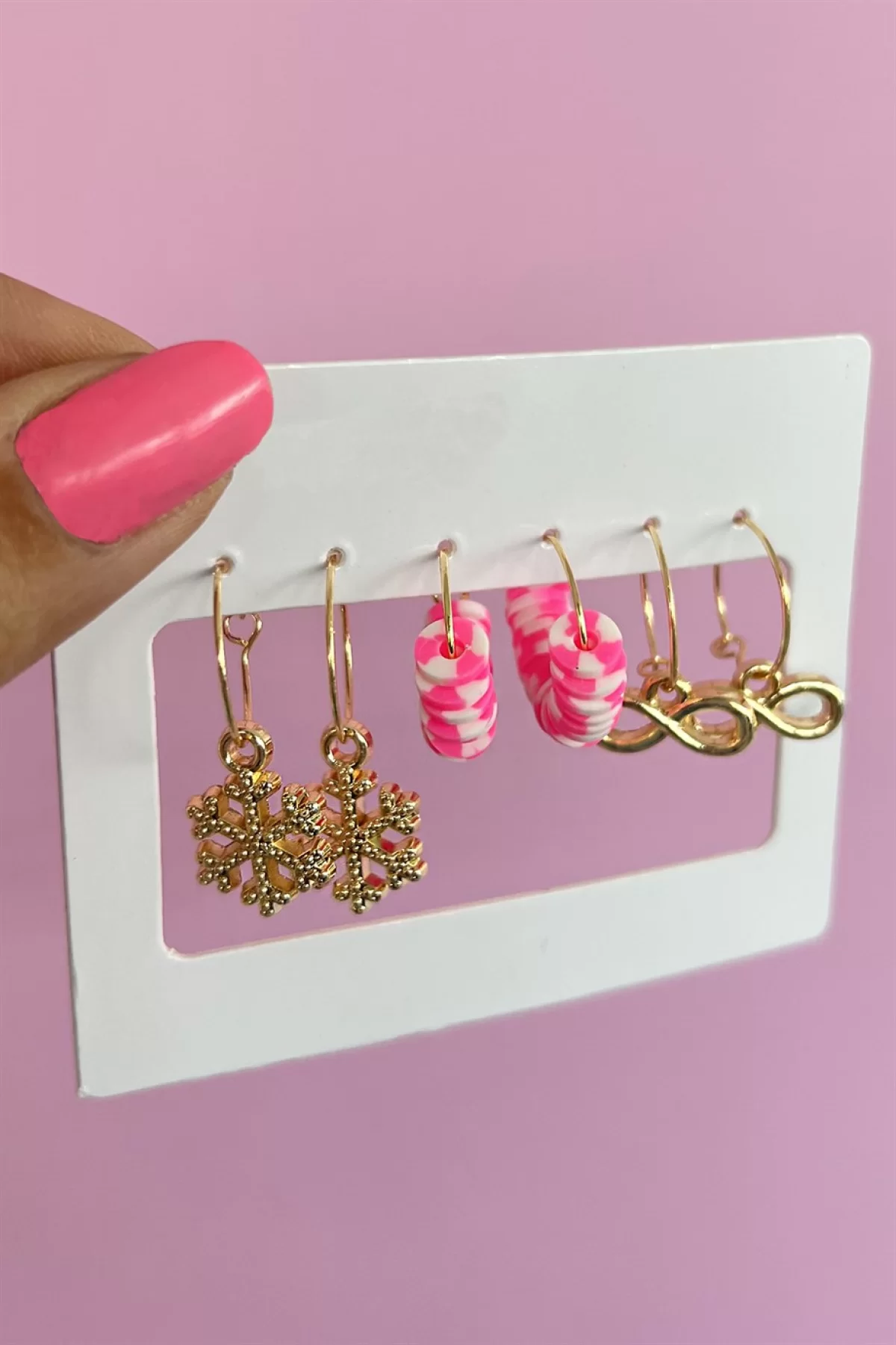 Karışık Renk 6 Parça Küpe Set