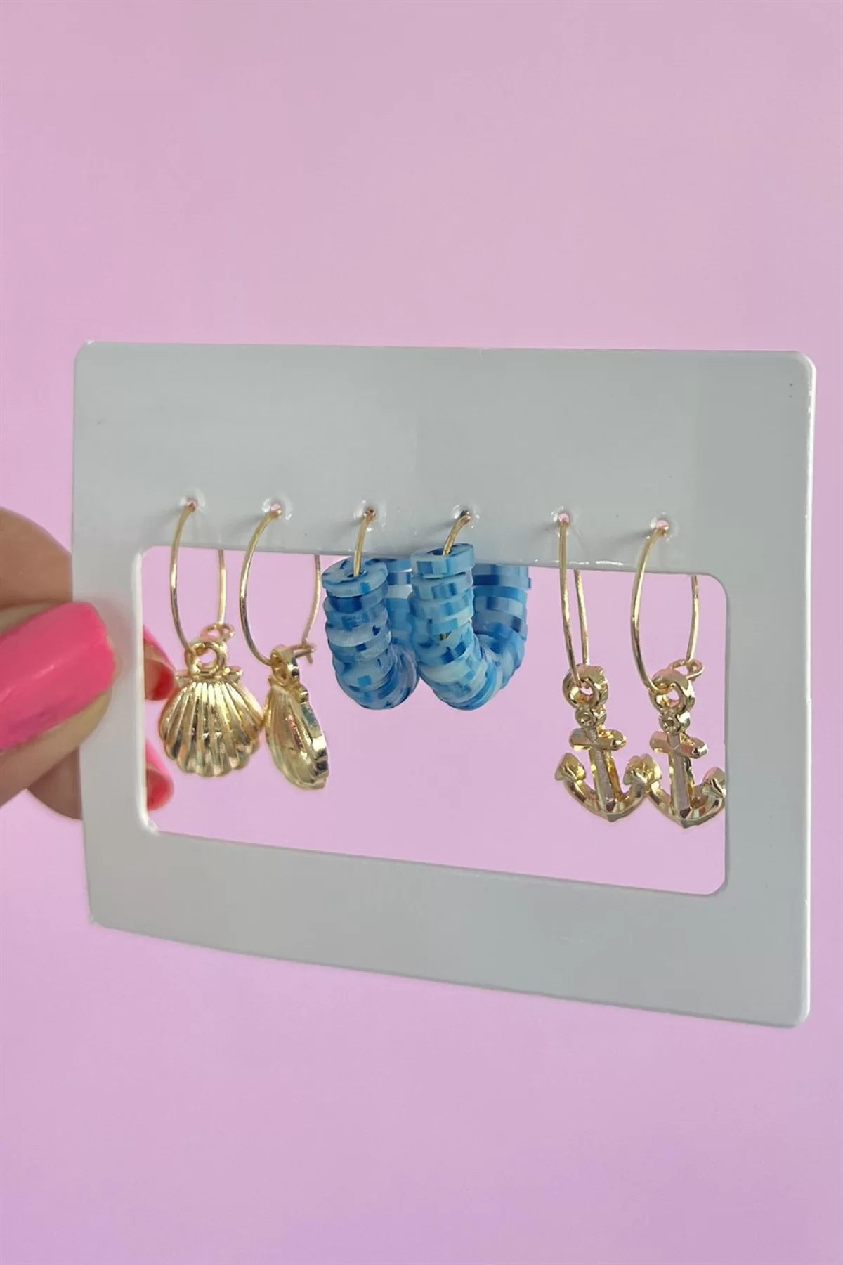 Karışık Renk 6 Parça Küpe Set