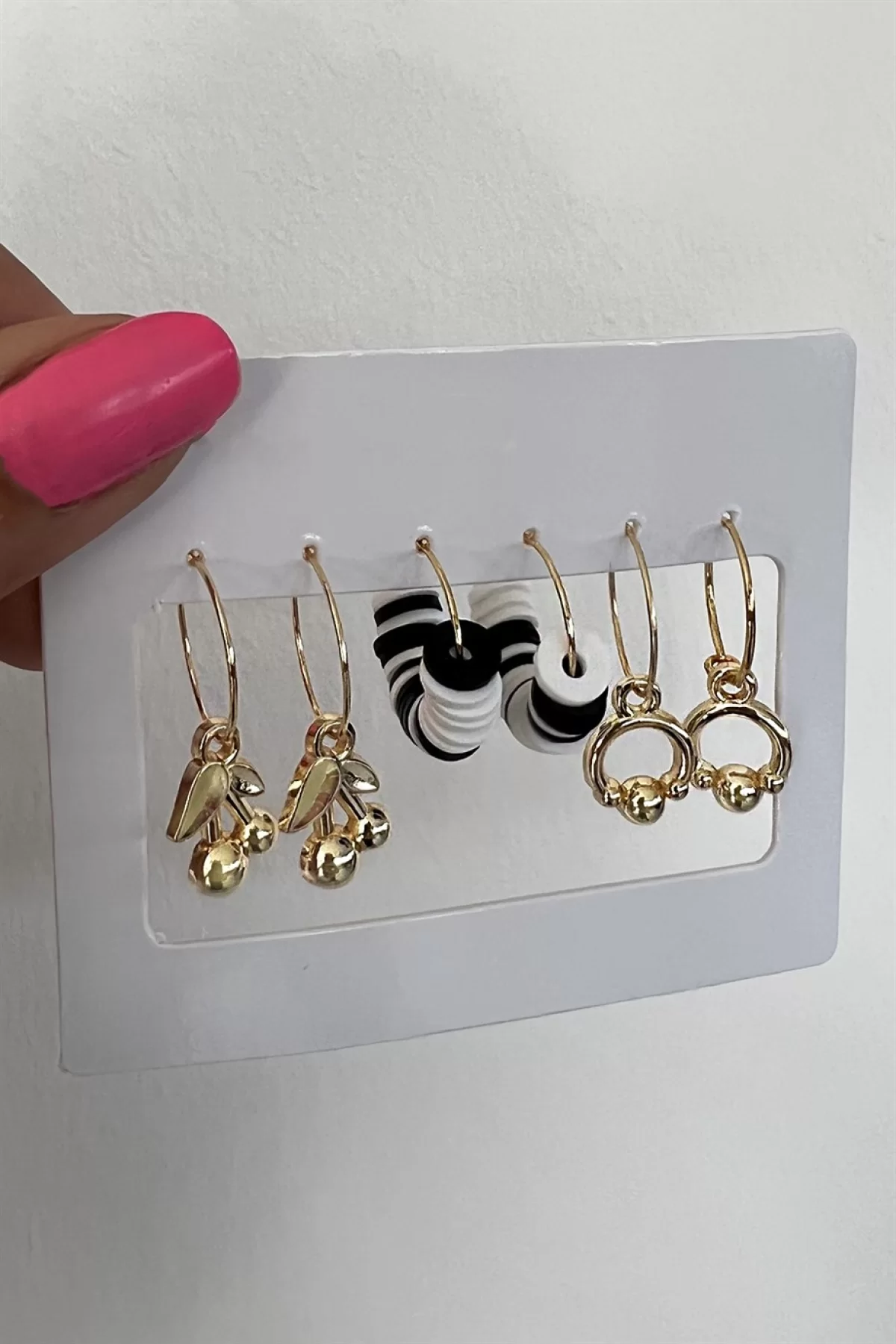 Karışık Renk 6 Parça Küpe Set