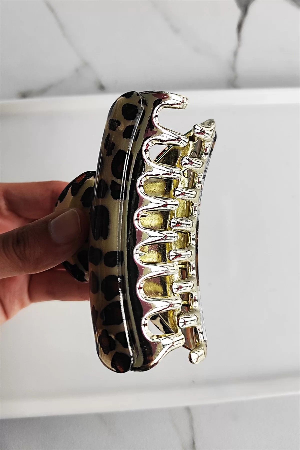 Leopar Desenli Mandal Toka