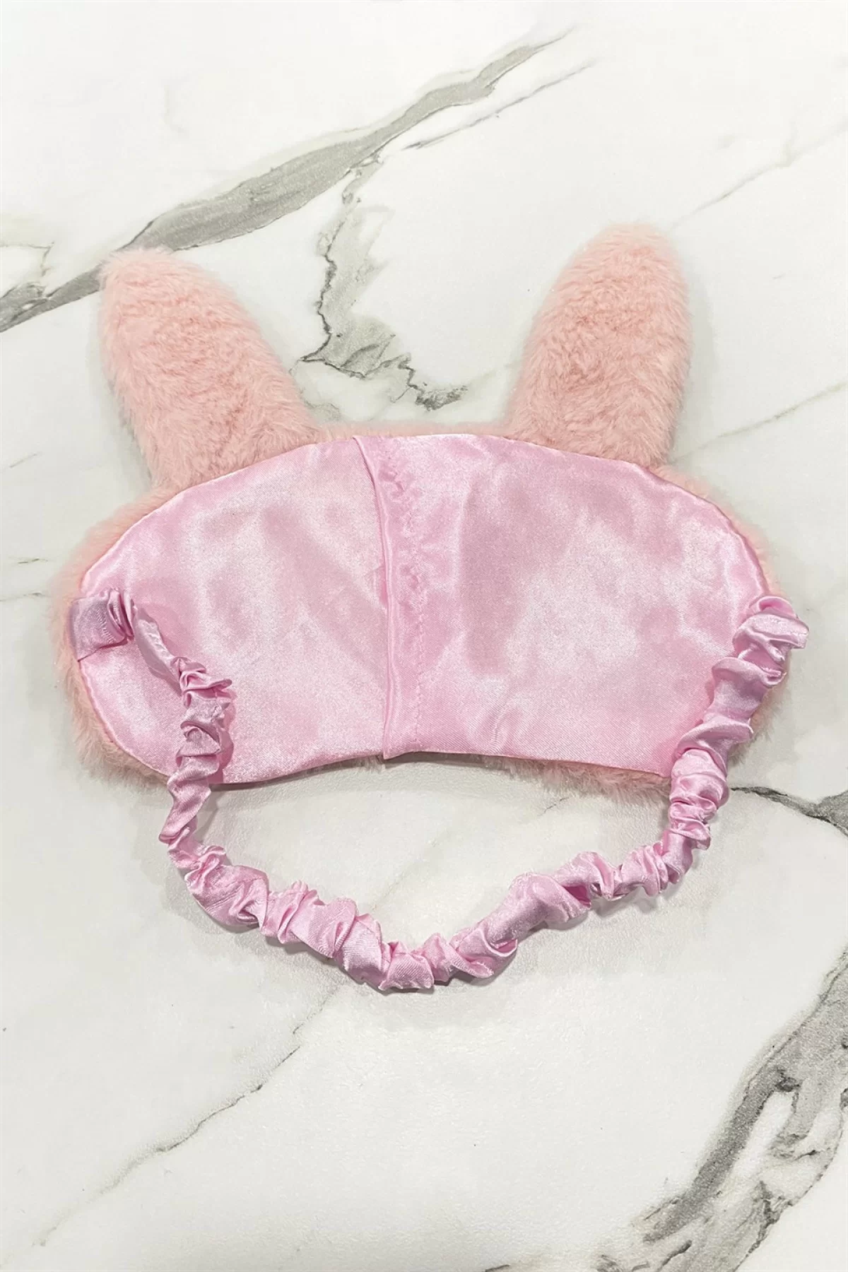 Pudra Pembe Renk Kedi Figürlü Uyku Bandı