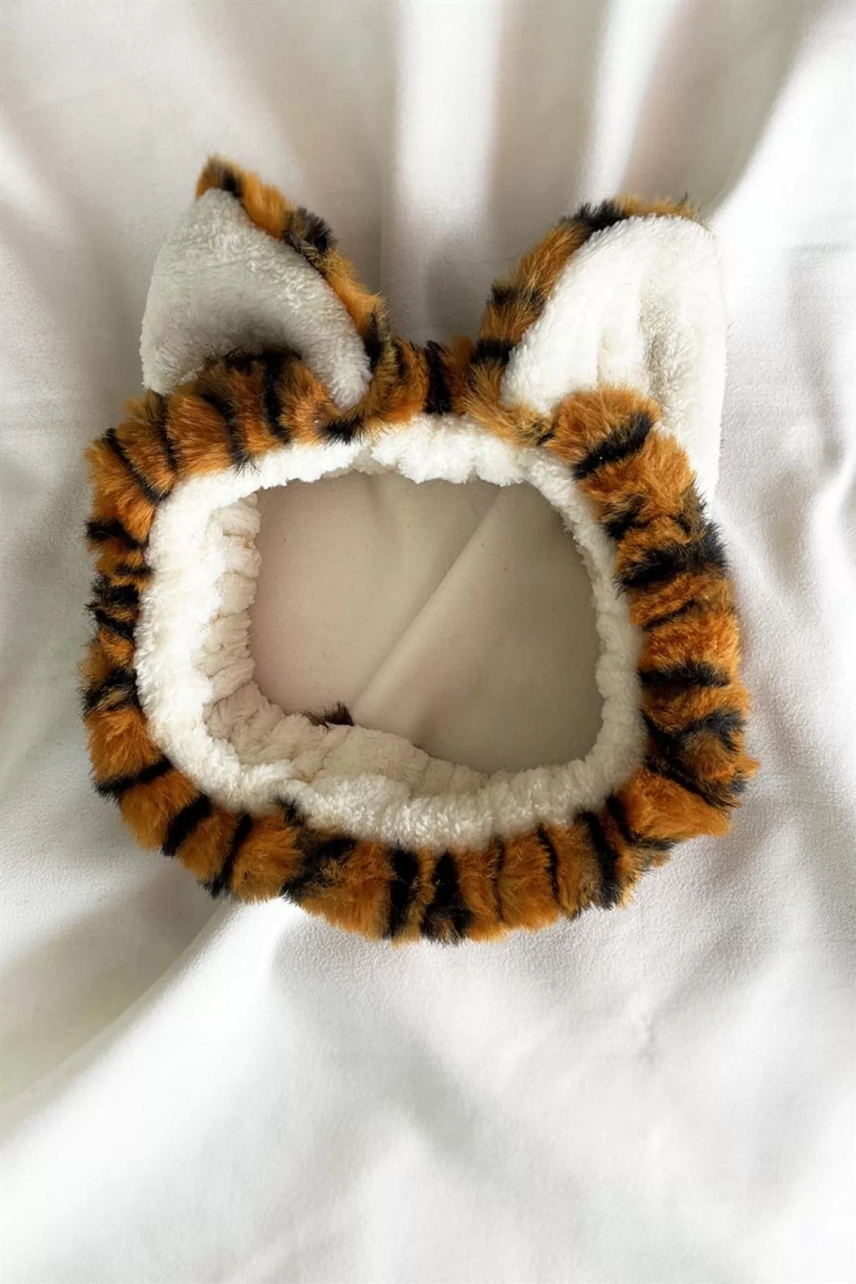 Sarı Renk Leopar Desenli Saç Bandı