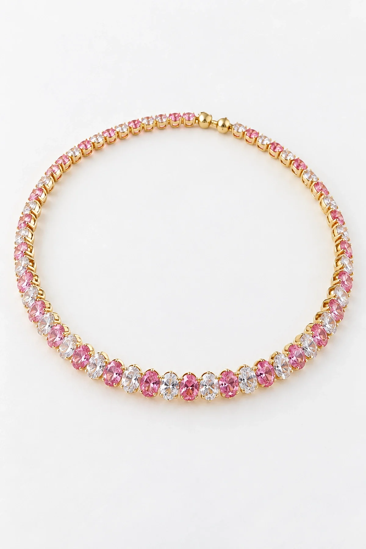 Altın Renk Taşlı Choker Kolye