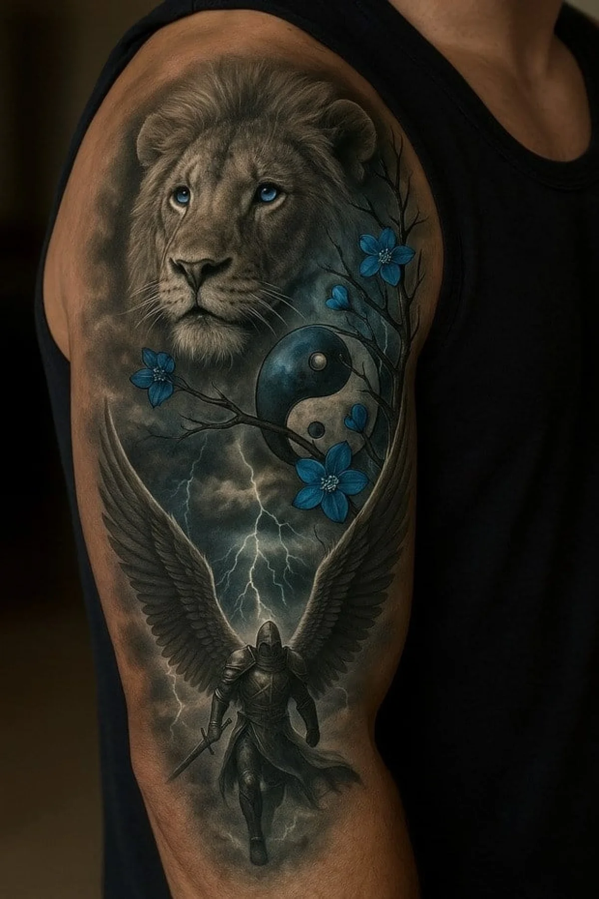 Aslan Kol Dövme Geçici Tattoo