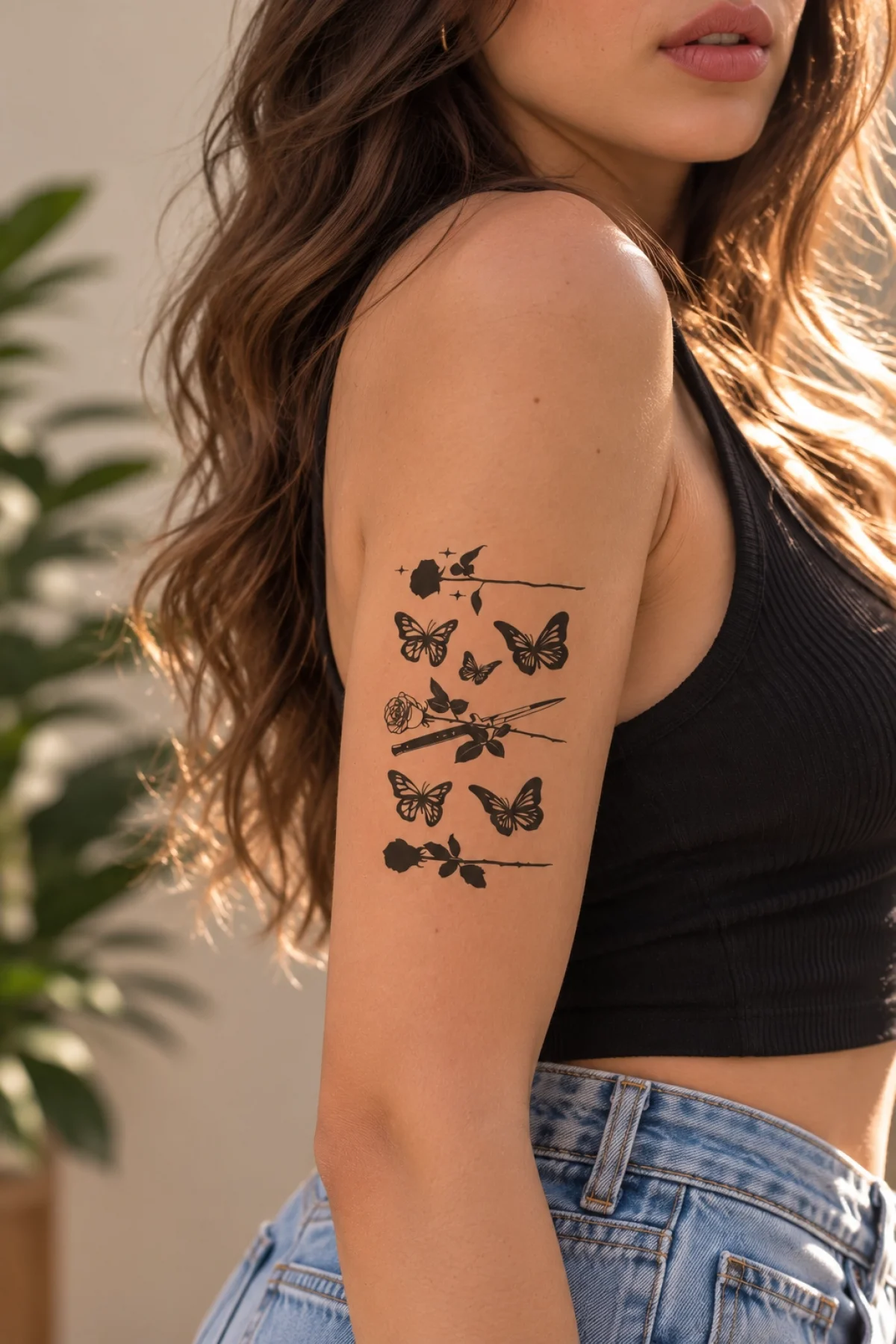 Bıçak Dövme Geçici Tattoo