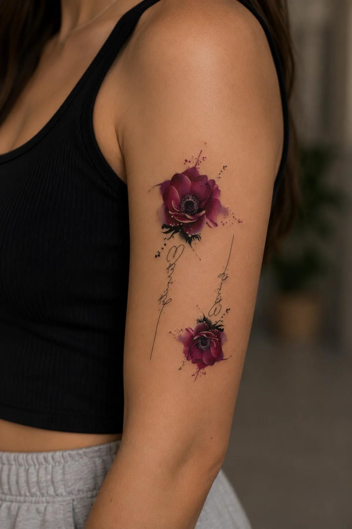 Çiçek Geçici Dövme Tattoo