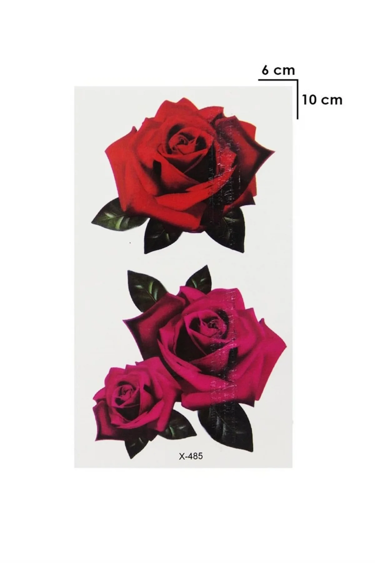 Geçici Gül Figürlü Mini Dövme Tattoo