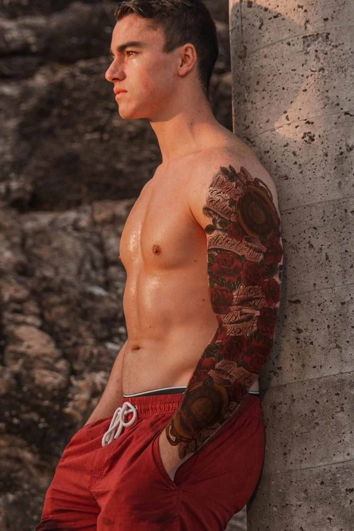 Geçici Gül Modelli Kol Dövme Tattoo