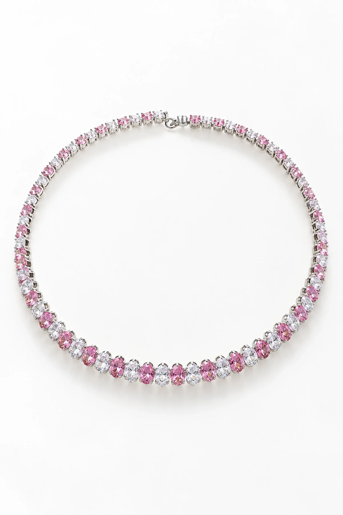 Gümüş Renk Taşlı Choker Kolye