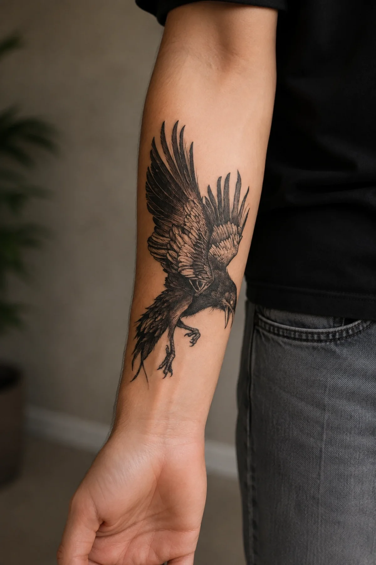 Karga Geçici Dövme Tattoo