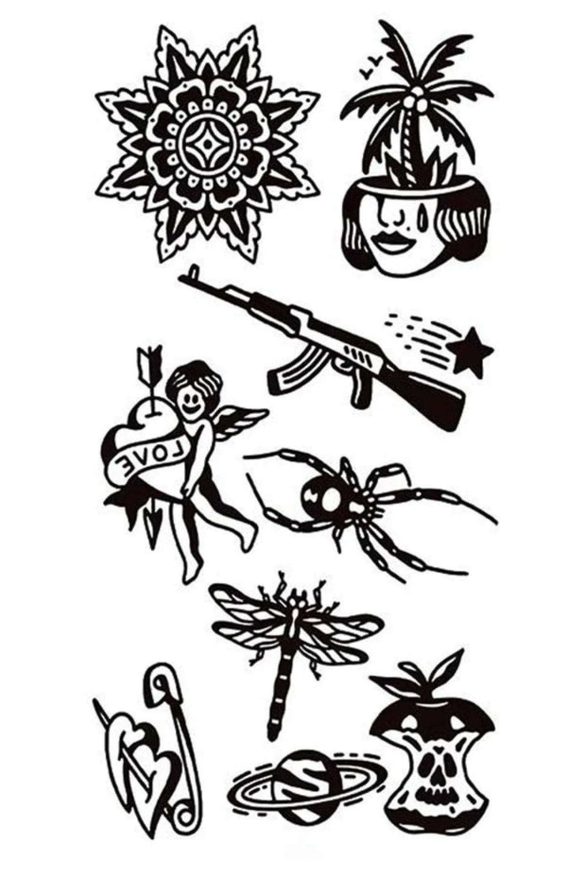Karışık Dövme Geçici Tattoo