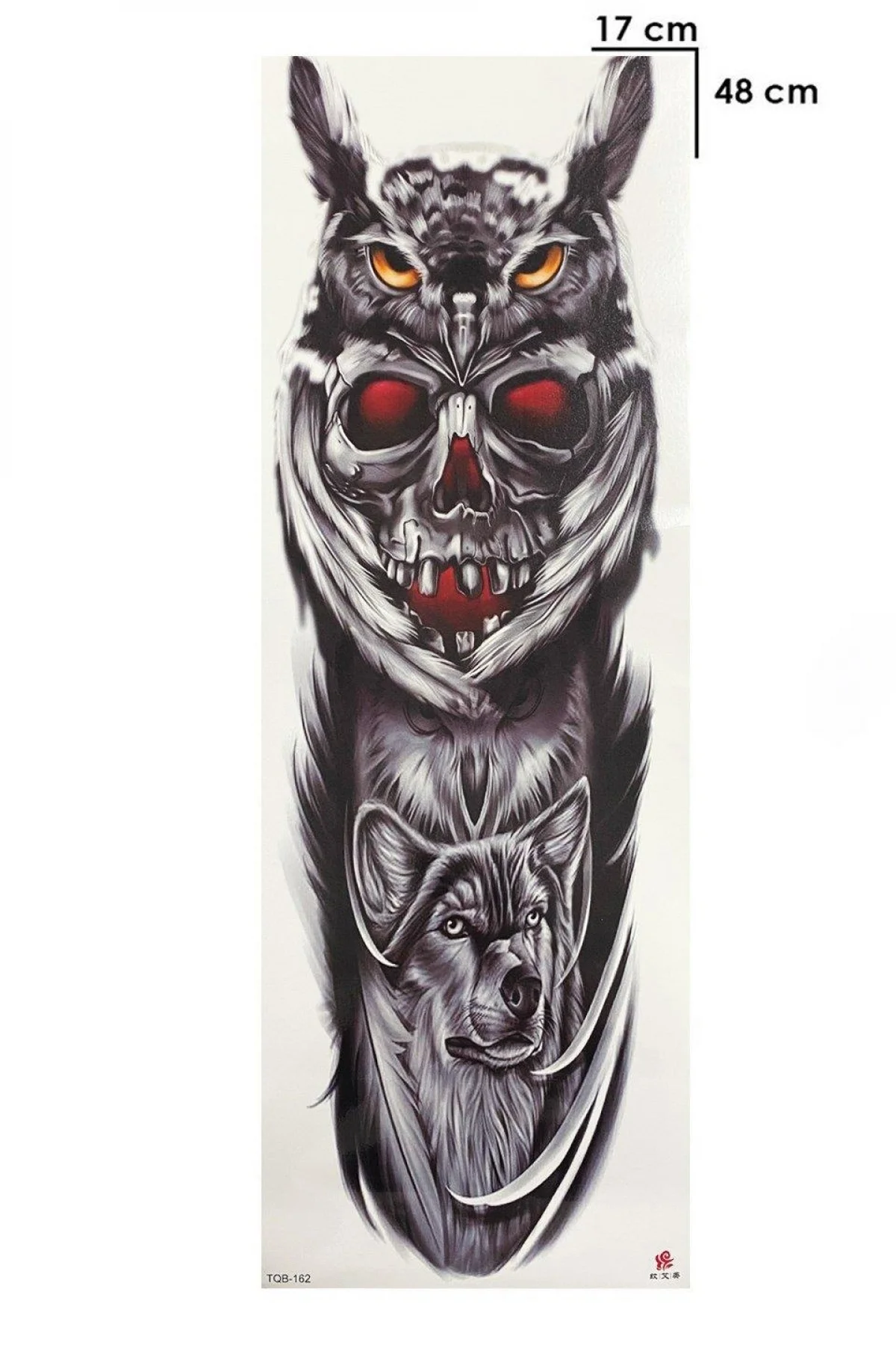 Kurukafa ve Baykuş Modelli Kol Dövme Tattoo