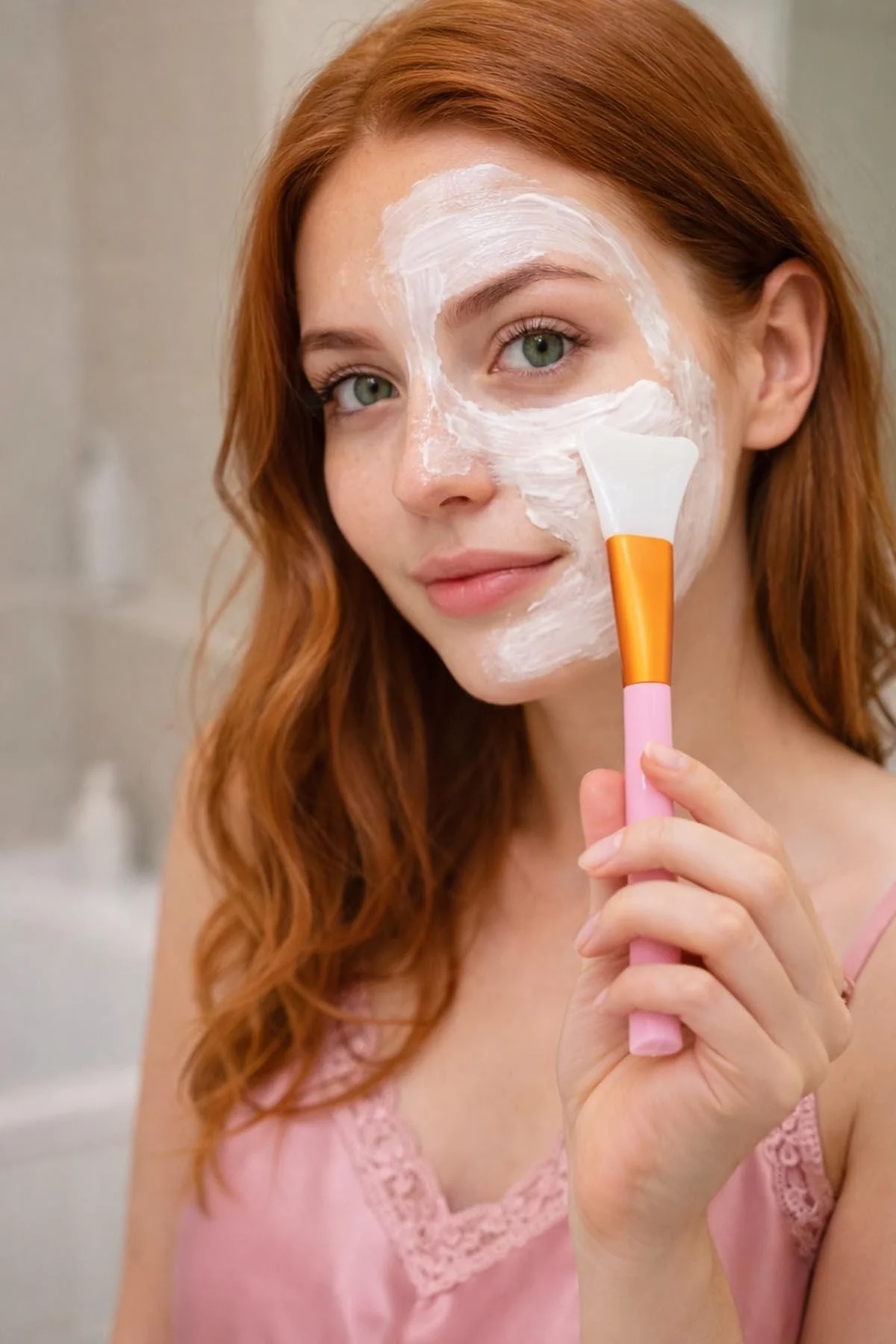 Pembe Renk Maske Fırçası