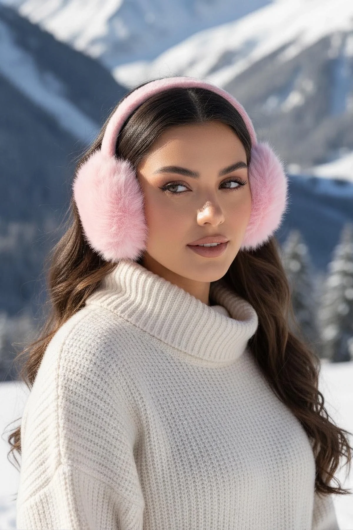 Pembe Renk Peluş Kulaklık