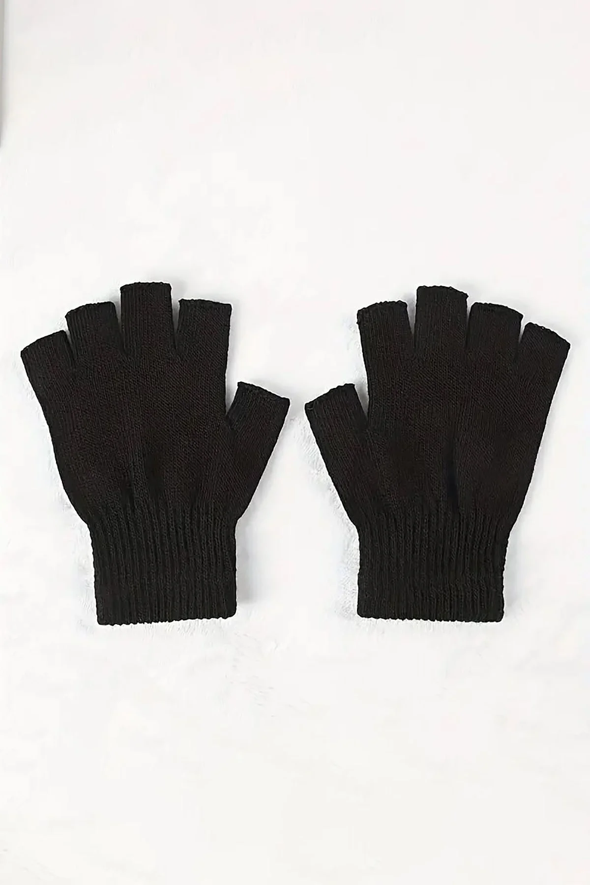 Siyah Renk Unisex Parmaksız Eldiven
