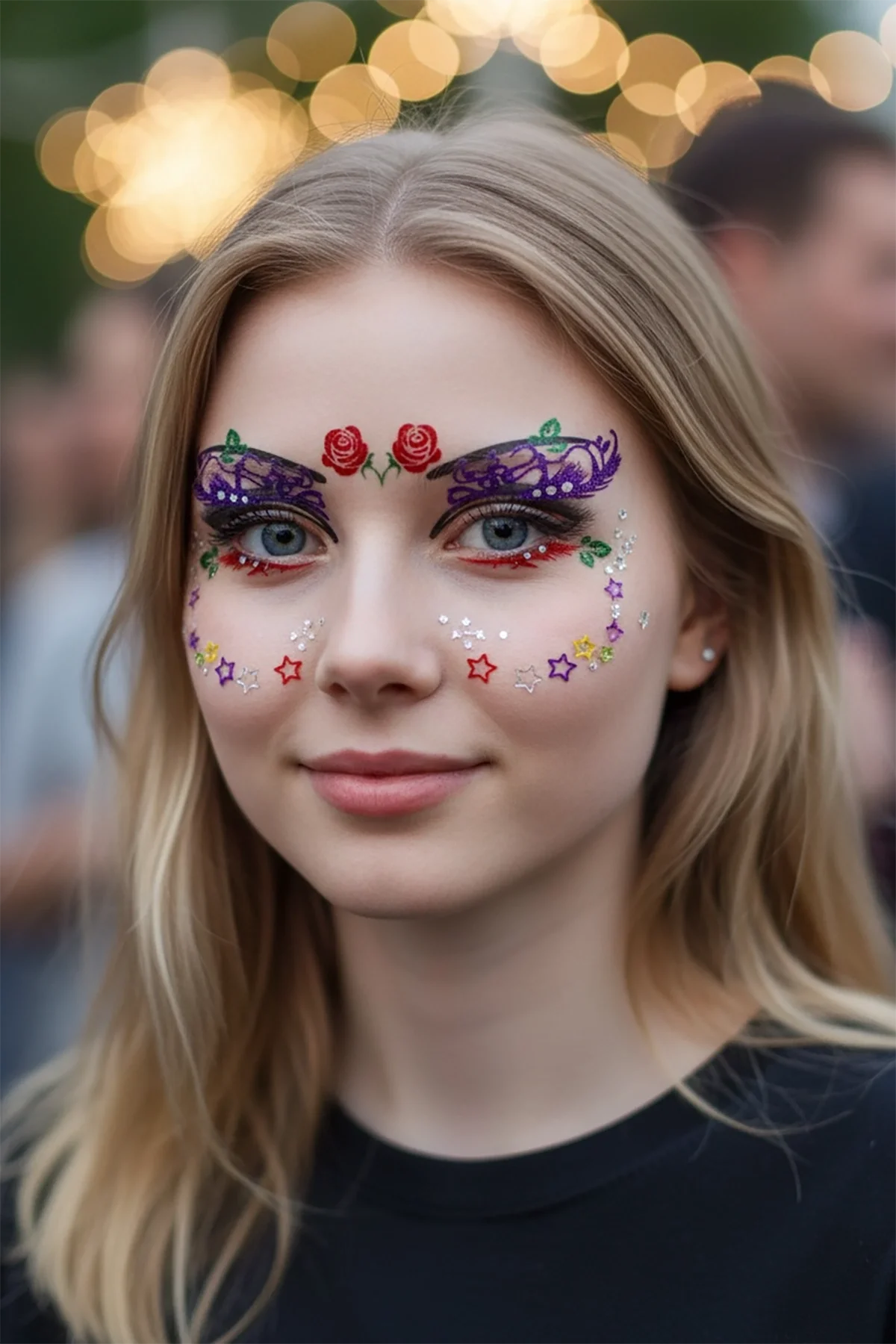 Yapışkanlı Yüz Dövme Tattoo