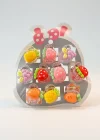 10lu Karışık Figürlü Mini Mandal Toka Set