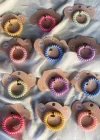 12li  Karışık Renk Helezon Toka Set