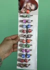 12li Karışık Renk İnci Detaylı Eşarp İğnesi /Broş