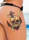 Geçici Kurukafa Figürlü Dövme Tattoo