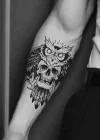 Geçici Kuru Kafa Figürlü Dövme Tattoo