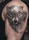Geçici Kurt Figürlü Dövme Tattoo