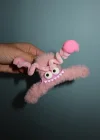 Pudra Renk Canavar Figürlü Peluş Mandal Toka