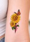 Geçici Çiçek Figürlü Mini Dövme Tattoo