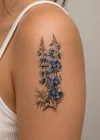 Geçici Sümbül Çiçeği Figürlü Mini Dövme Tattoo