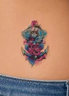 Geçici Çapa Figürlü Mini Dövme Tattoo
