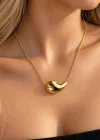 Altın Renk Bottega Çelik Kolye