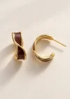 Altın Renk Halka Küpe (Çift)