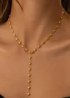 Altın Renk Kalp Figürlü Çelik Y Kolye
