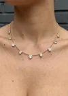 Altın Renk Kalp Figürlü Choker Kolye