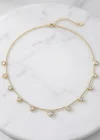 Altın Renk Kalp Figürlü Choker Kolye