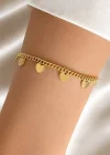 Altın Renk Kalp Figürlü Cm Bileklik