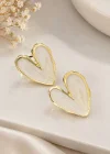 Altın Renk Kalp Figürlü Küpe (Çift)