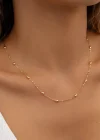 Altın Renk Top Detaylı Cm Kolye