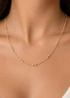 Altın Renk Top Detaylı Cm Kolye