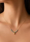 Altın Renk Top Detaylı Kolye