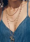 Altın Renk Zebra Figürlü Tasarım Kolye