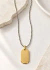 Altın Ve Gümüş Renk  Unisex Çelik Kolye