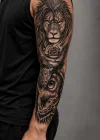 Aslan Kol Dövme Geçici Tattoo