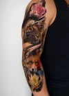Aslan Ve Tilki Geçici Dövme Tattoo